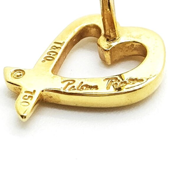 Tiffany and Co. Pierced Earring Loving Heart Picasso Gold 529-060225 - Picture 2 of 9